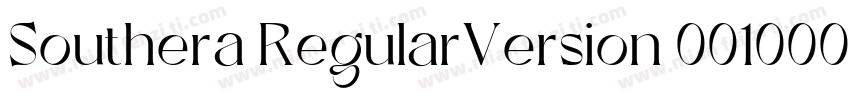 Southera RegularVersion 001000字体转换